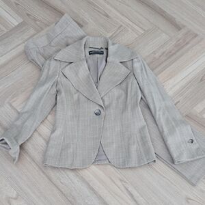 DANA BUCHMAN Women's WOOL Herringbone Pant Suit 4